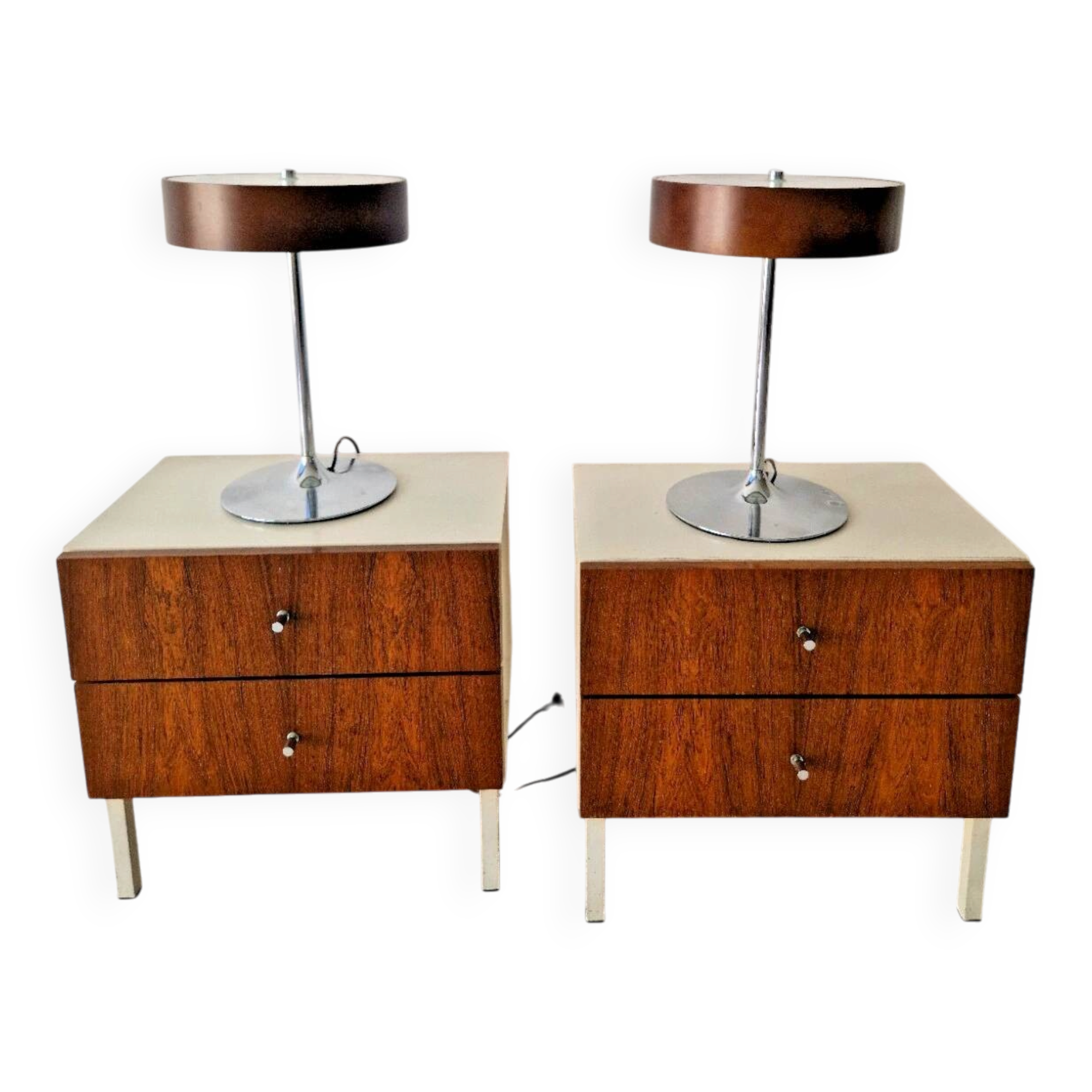 Pair of Vintage Malibu Lamps 1970s Interior Design Retro Lighting