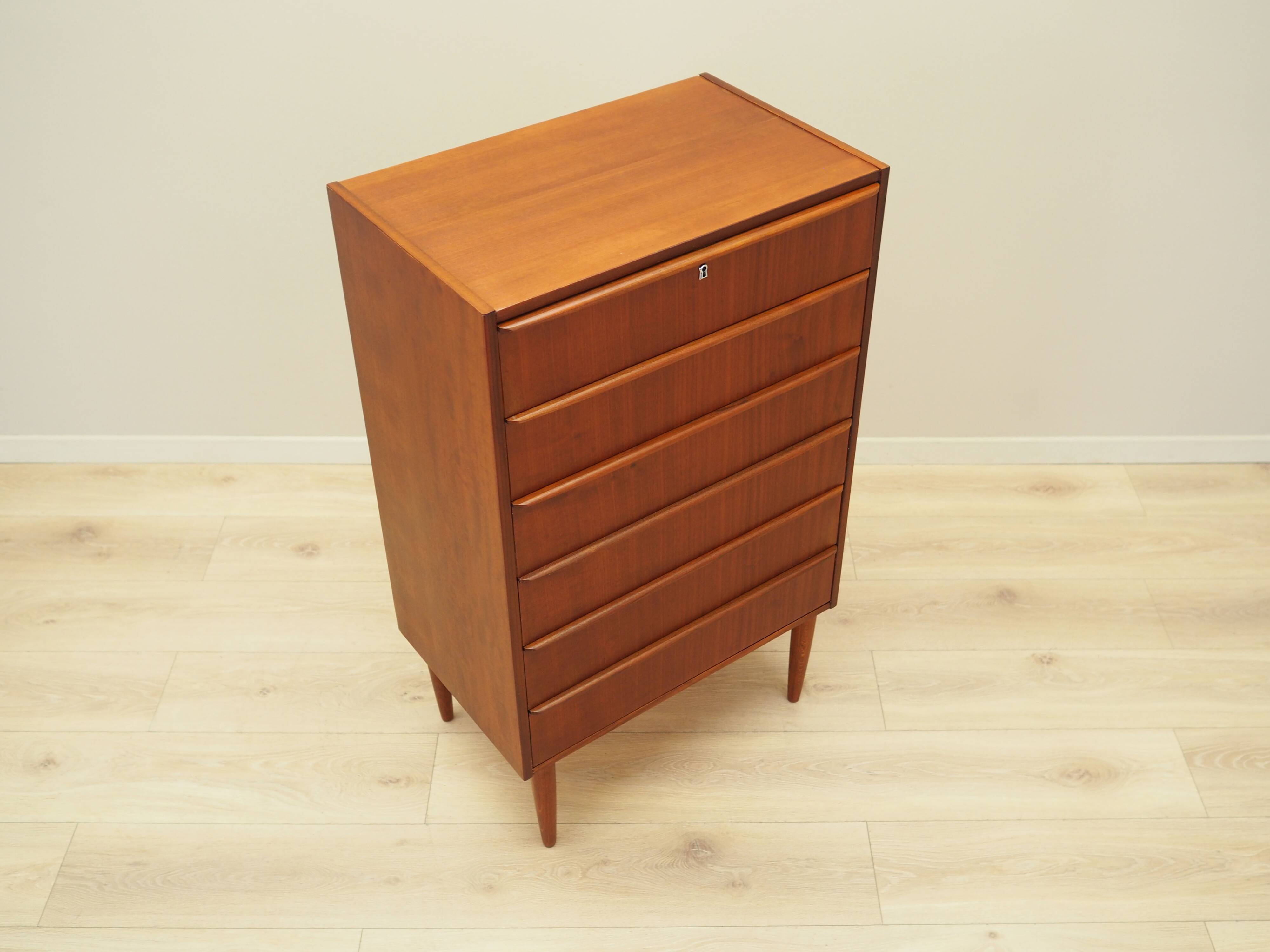 Teak chest of drawers, Danish design, 1970s, production: Denmark