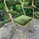 Lot de 4 fauteuils pliants vintage en velours vert