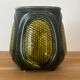 Pot ou cache pot Majolica Sarreguemines barbotine émaillée verte