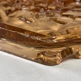 Cendrier verre rosé octogonal esprit art déco