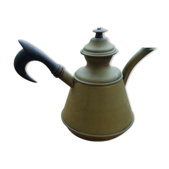 Napoleon III brass teapot blackened wooden handle