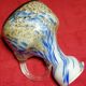 Former Clichy multilayer white blue blown glass pitcher