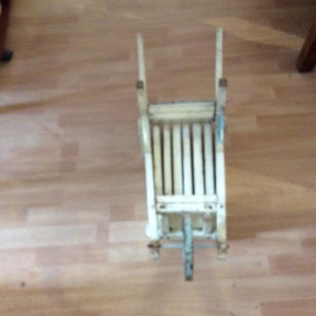 Old wooden wheelbarrow