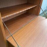 Secretary desk with flap Scandinavian desk Mid-century vintage 1970