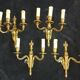 4 bronze wall lights in Louis XVI - XV style