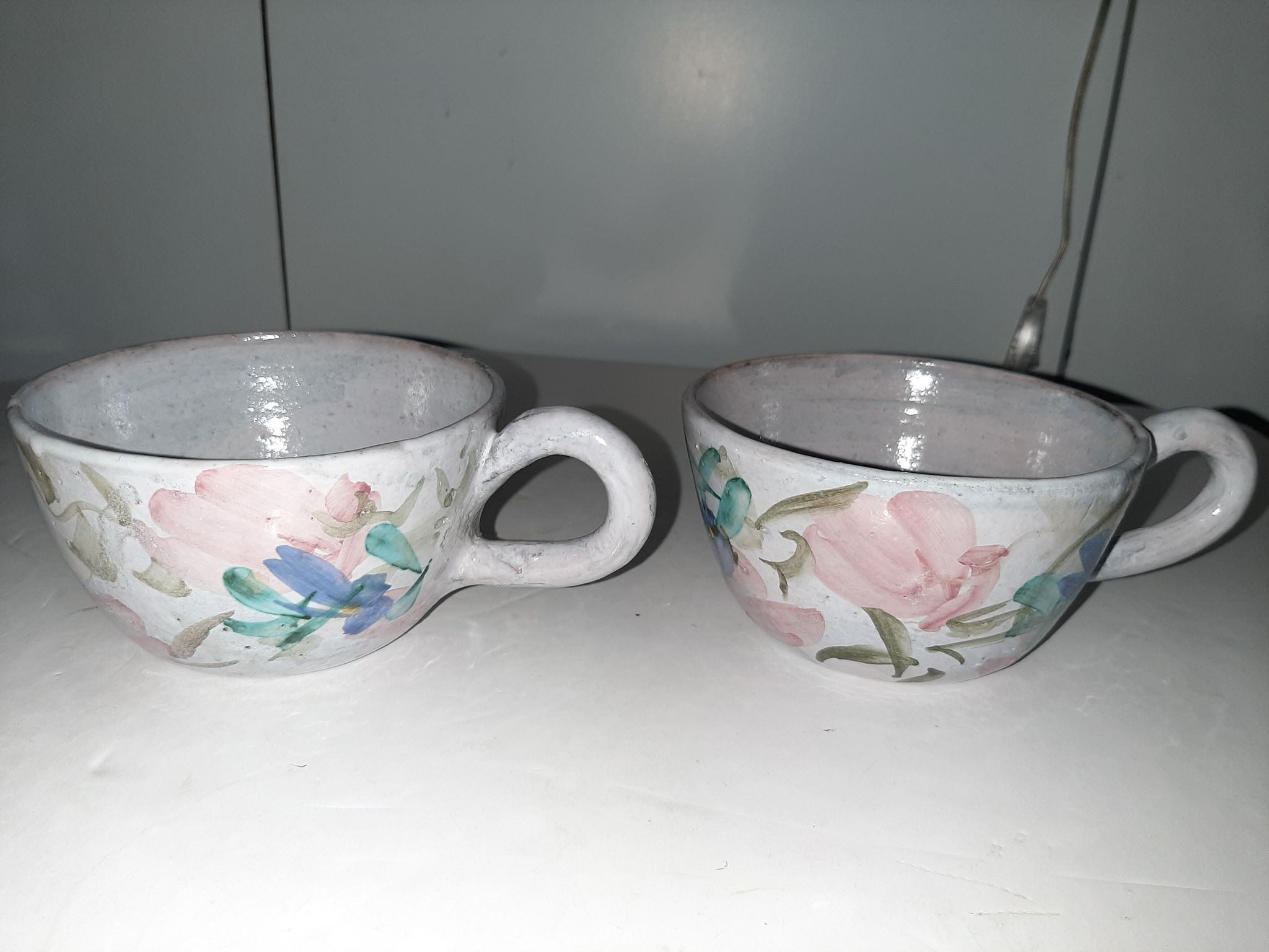 Breakfast cups jjl Vallauris artistic ceramics