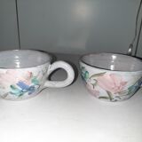 Jjl vallauris artistic ceramic lunch cups