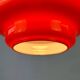 Red opaline glass pendant by Hustadt Leuchten, 1960