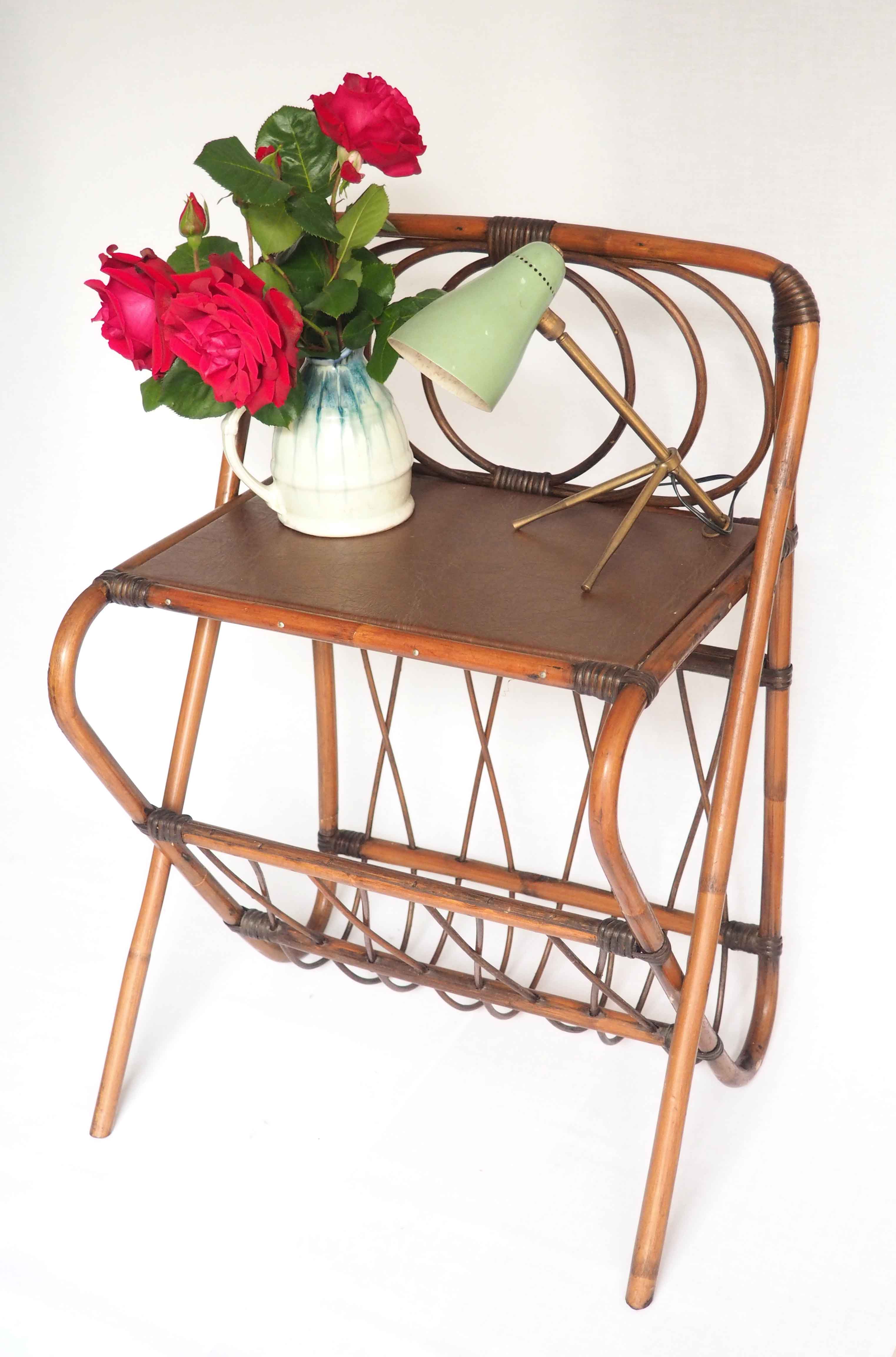 Bedside table rattan
