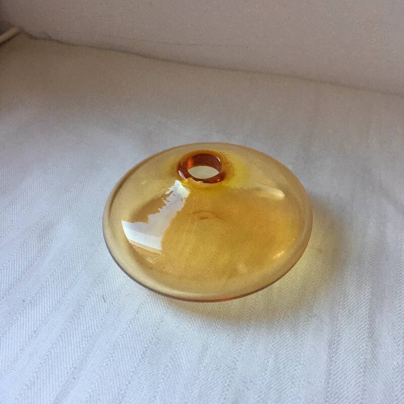 Vintage Yellow Round Sugahara Soliflore 7.5 cm diameter