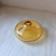 Soliflore Sugahara vintage rond en verre jaune