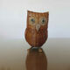 Set of 3 boxes "owl" bamboo 70s