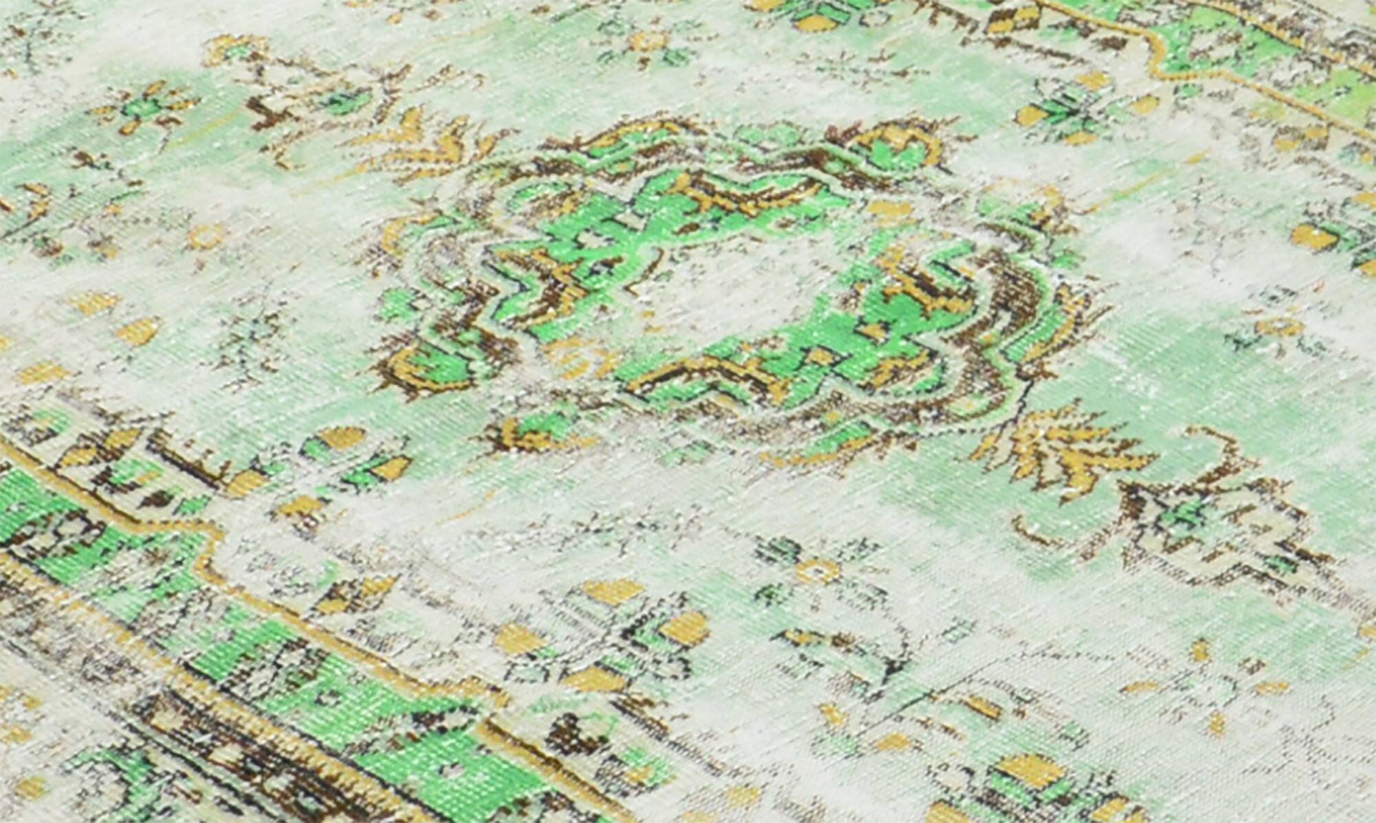 Tapis Oushak Vintage – Tons Vert Pastel & Style Classique, 176 x 340 cm