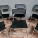 Series of 6 postmodern stackable chair chairs 1970