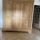 3-door solid oak wardrobe, detachable, sandblasted, wardrobe/lingerie.