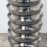 7 stainless steel cups 1970