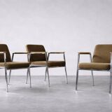 Vintage Mid-Century Modern German Brown Conference Chair from Drabert, 1970