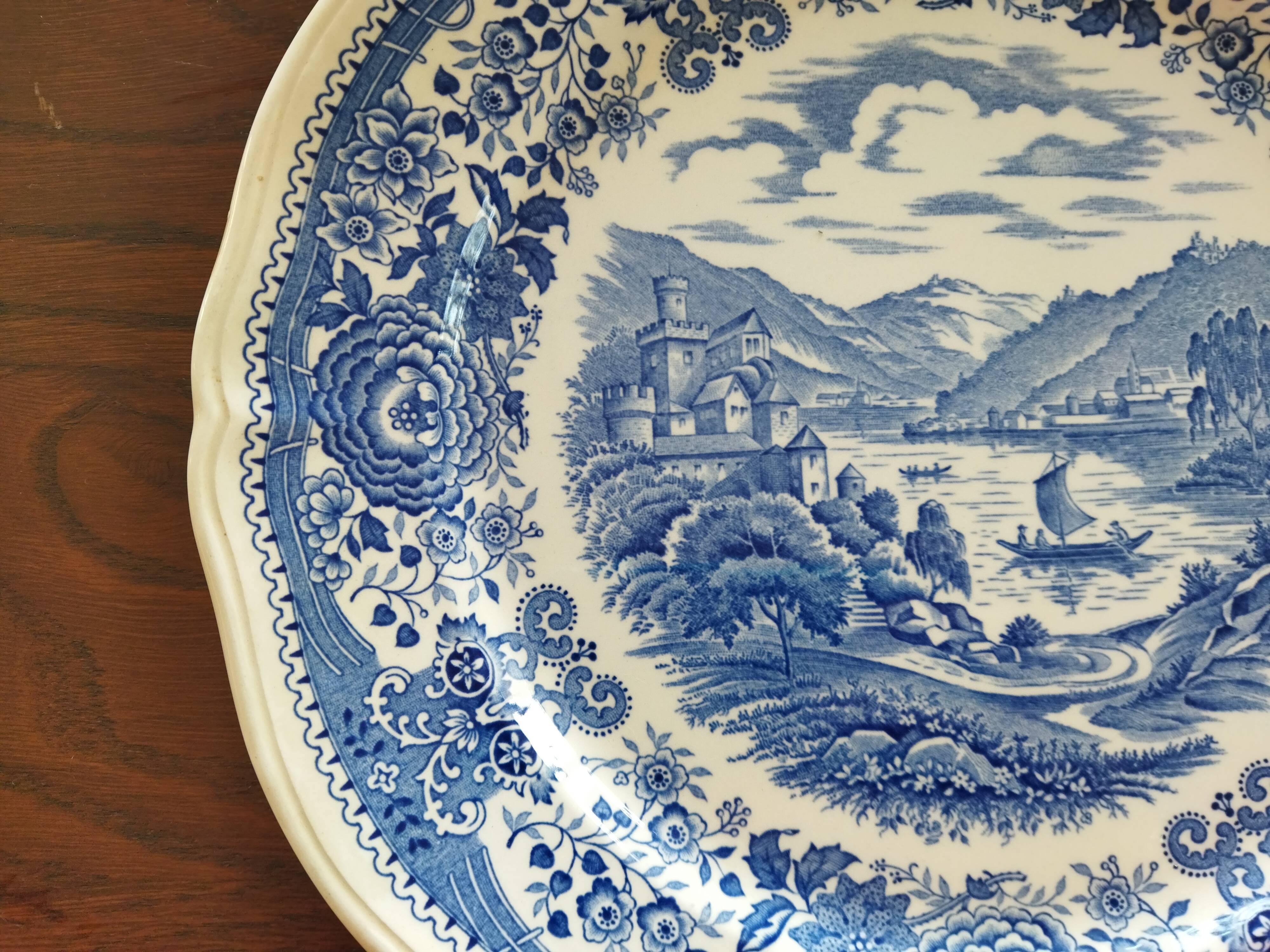 6 flat plates Burgenland blue Villeroy & Boch