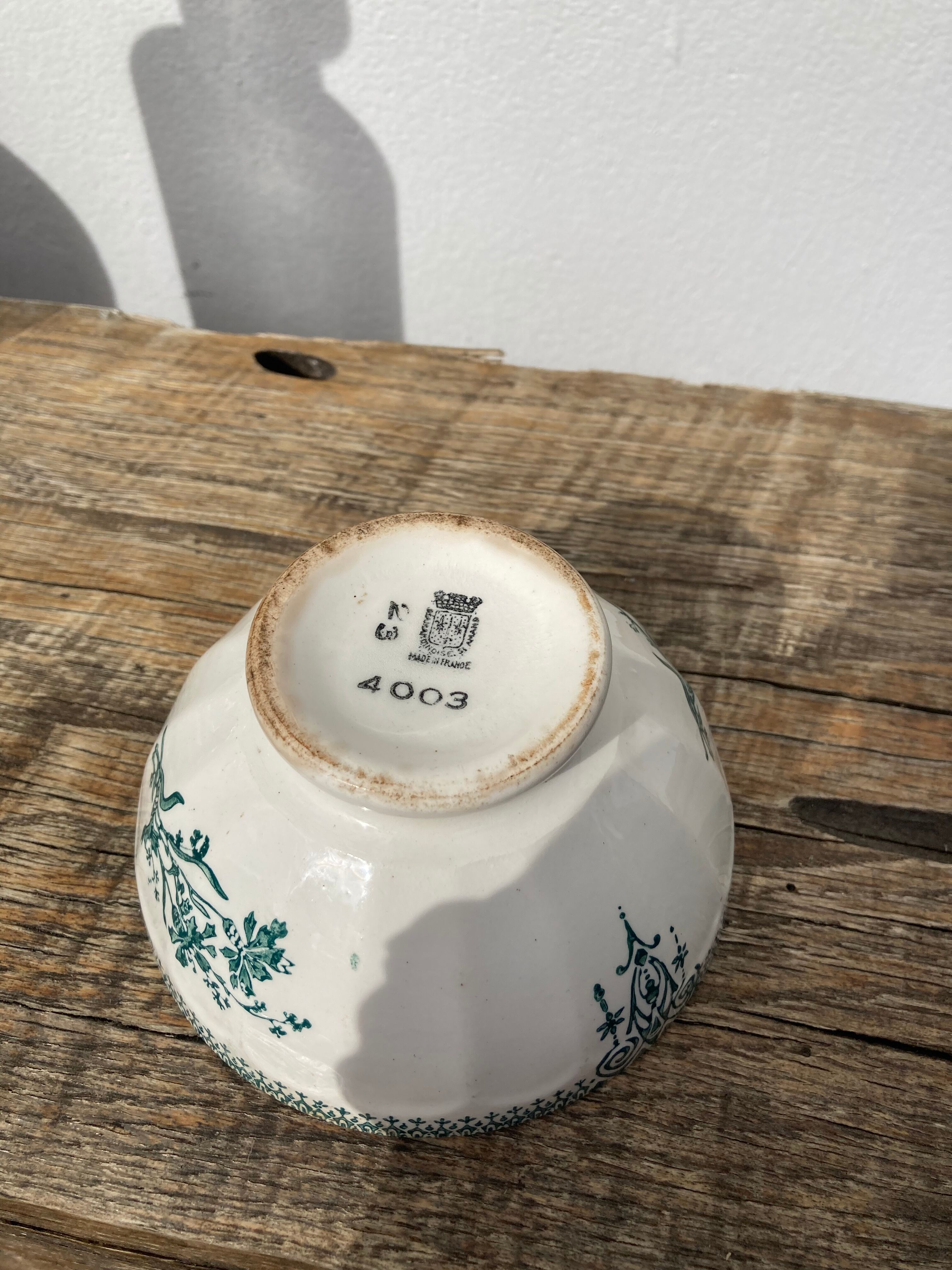 Old bowl Sarreguemines Digoin 400 Saint Amand in blue earthenware / vintage ceramic