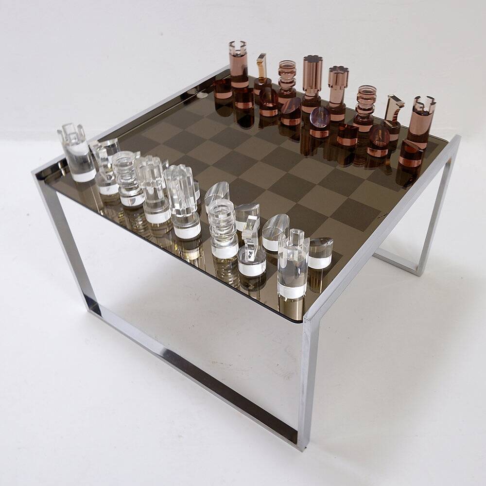 20th-century chess table by Michel Durand - 1970s