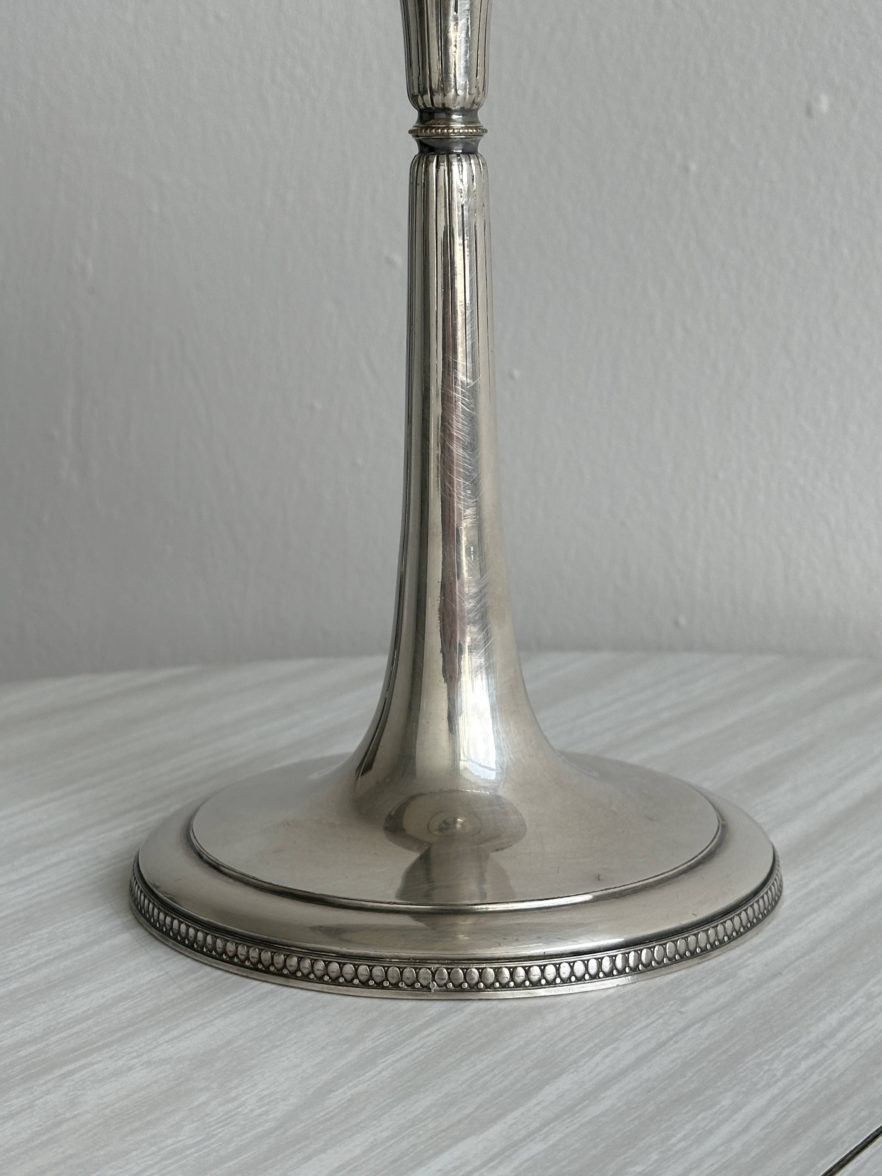 Antique silver-plated metal cup