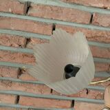 Brass and glass sconce