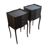 Pair of black bedsides
