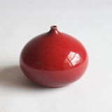 Red fig vase by Rogier Vandeweghe for Perignem, Belgium 1963.