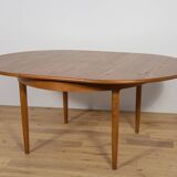 Mid-Century Round Teak Extendable Dining Table, United Knigdom, 1960s