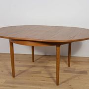Mid-Century Round Teak Extendable Dining Table, United Knigdom, 1960s