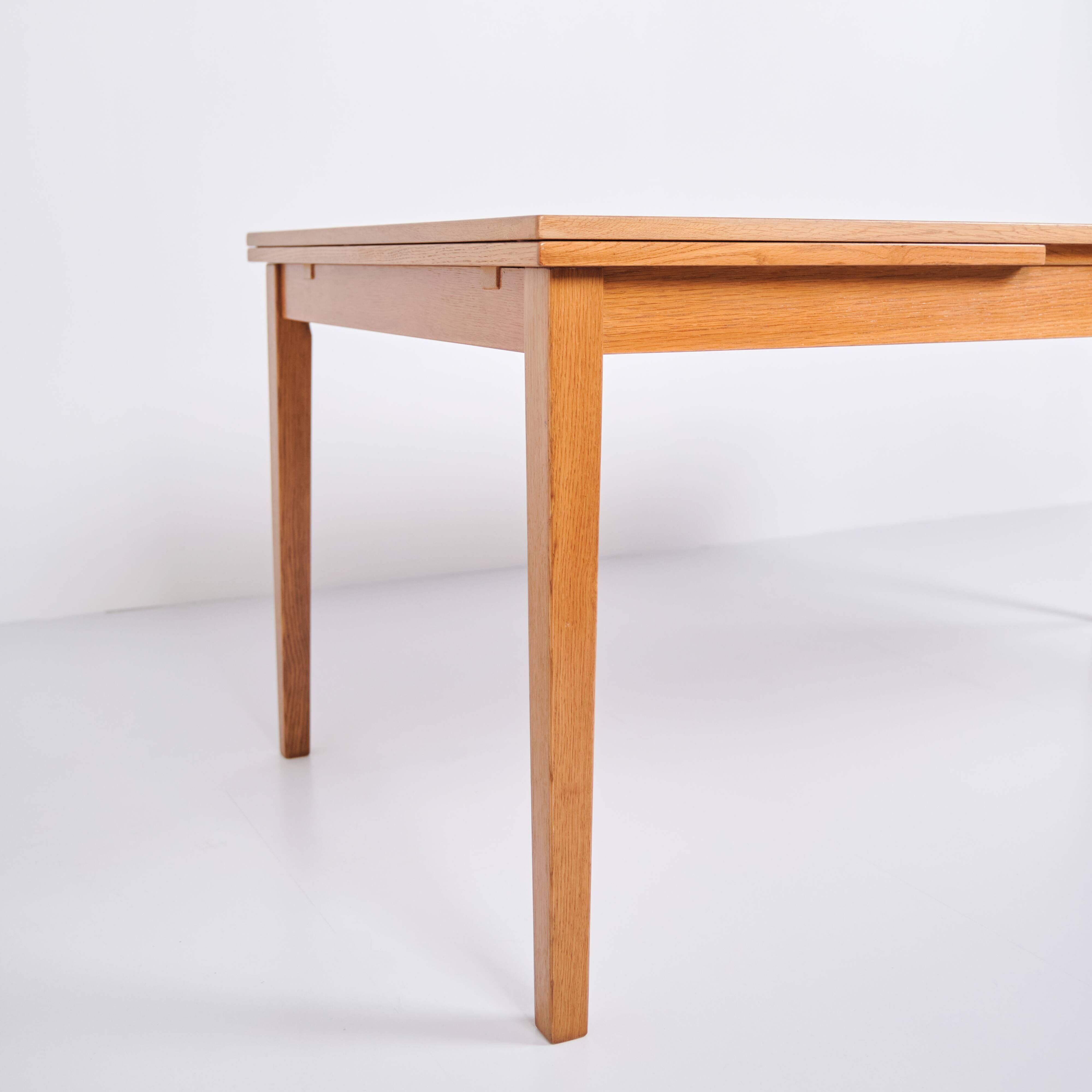 Dining table with extension - oak - Kai Winding - Slagelse Furniture Factory - 1960s