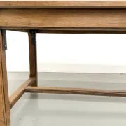 Solid oak farmhouse table, 1970s