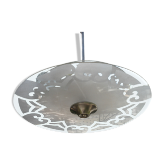 Vintage double glass plate luster 1940
