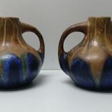Paire de vases art déco en grés de Gannat de G. M éténier