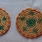 4 braided bottle mats