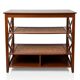 Console shelf in wood and wicker, colonial style.