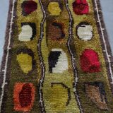 Scandinavian Hand-Knotted Woolen Rya Rug, Sweden, 1960s