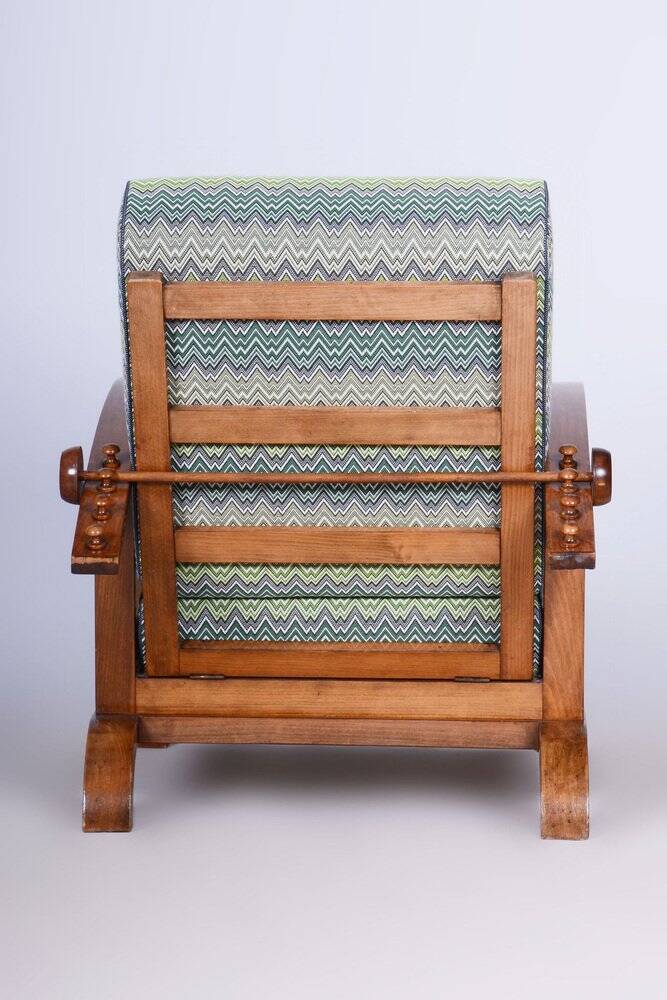 Art Deco Lounge Chair attributed to Jindřich Halabala for Up Závody, Former Czechoslovakia, 1920s