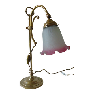 Golden brass table lamp