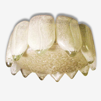 Doria flushmount ceiling light lamp ice glass