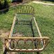 Vintage rattan basket bed