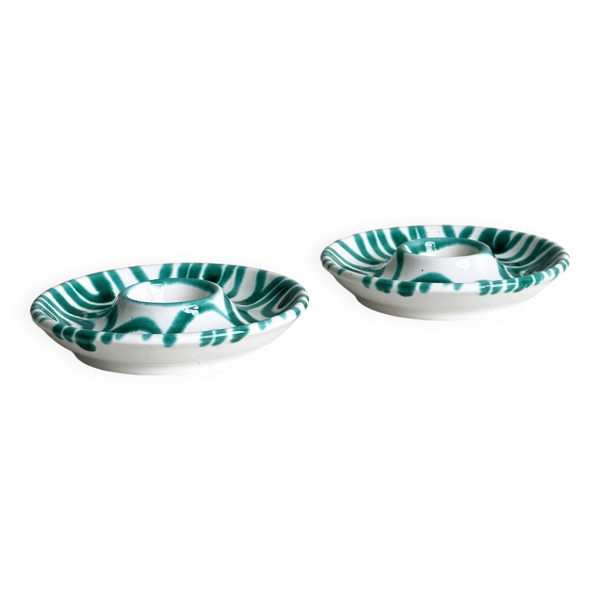 2 coquetiers en céramique