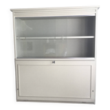 Wall-mounted bookcase display cabinet