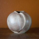 Small vintage ball vase, ceramic vase, interior decoration, pottery