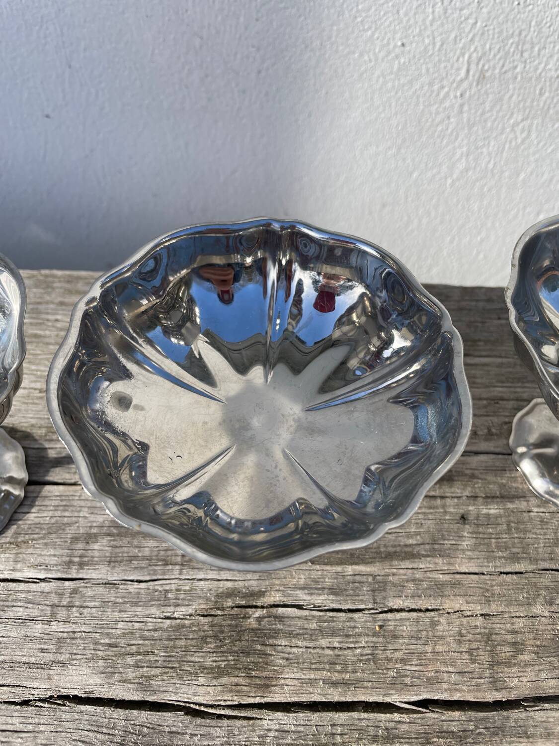 11 stainless steel cups / bowls 1970