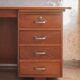 Vintage desk, children's wooden desk in art deco style, desk with drawers