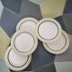 Lot n°1 de 5 assiettes à dessert Opaceline de Salins