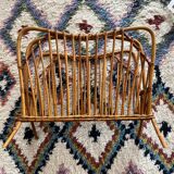 Rattan magazine rack