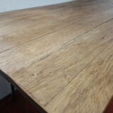Table workshop footing vintage steel tray planks wood planks